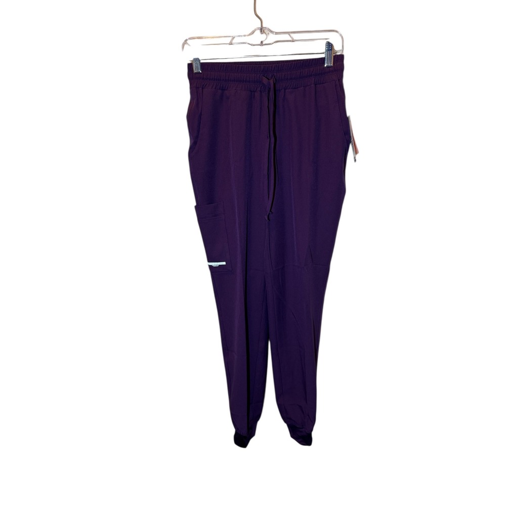 Skechers by Barco Women's Eggplant Purple Theory Jogger Scrubs Pants M